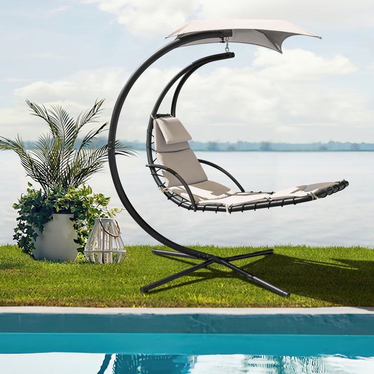 Hanging chaise 2024 lounger with stand